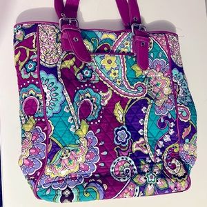 Vera Bradley Buckle Tote- EUC!  Heather -retired pattern